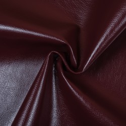 Ткань Дерматин (Кожзам) для мебели, цвет Бордовый (на отрез)  в Ейске