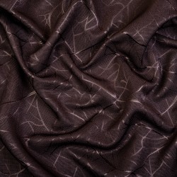 Ткань Блэкаут для штор &quot;Ледовое тиснение цвет Темно-Коричневый&quot; (на отрез)  в Ейске