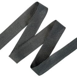 Окантовочная лента-бейка, цвет Чёрный 22мм (на отрез)  в Ейске