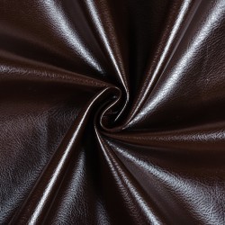 Ткань Дерматин (Кожзам) для мебели, цвет Темно-Коричневый (на отрез)  в Ейске