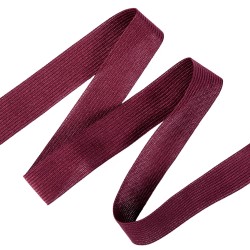Окантовочная лента-бейка, цвет Бордовый 22мм (на отрез)  в Ейске