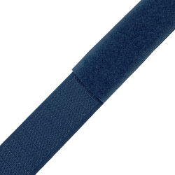 Контактная лента 25мм цвет Синий (велькро-липучка, на отрез)  в Ейске