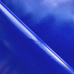 Ткань ПВХ 450 гр/м2, Синий (Ширина 160см), на отрез  в Ейске